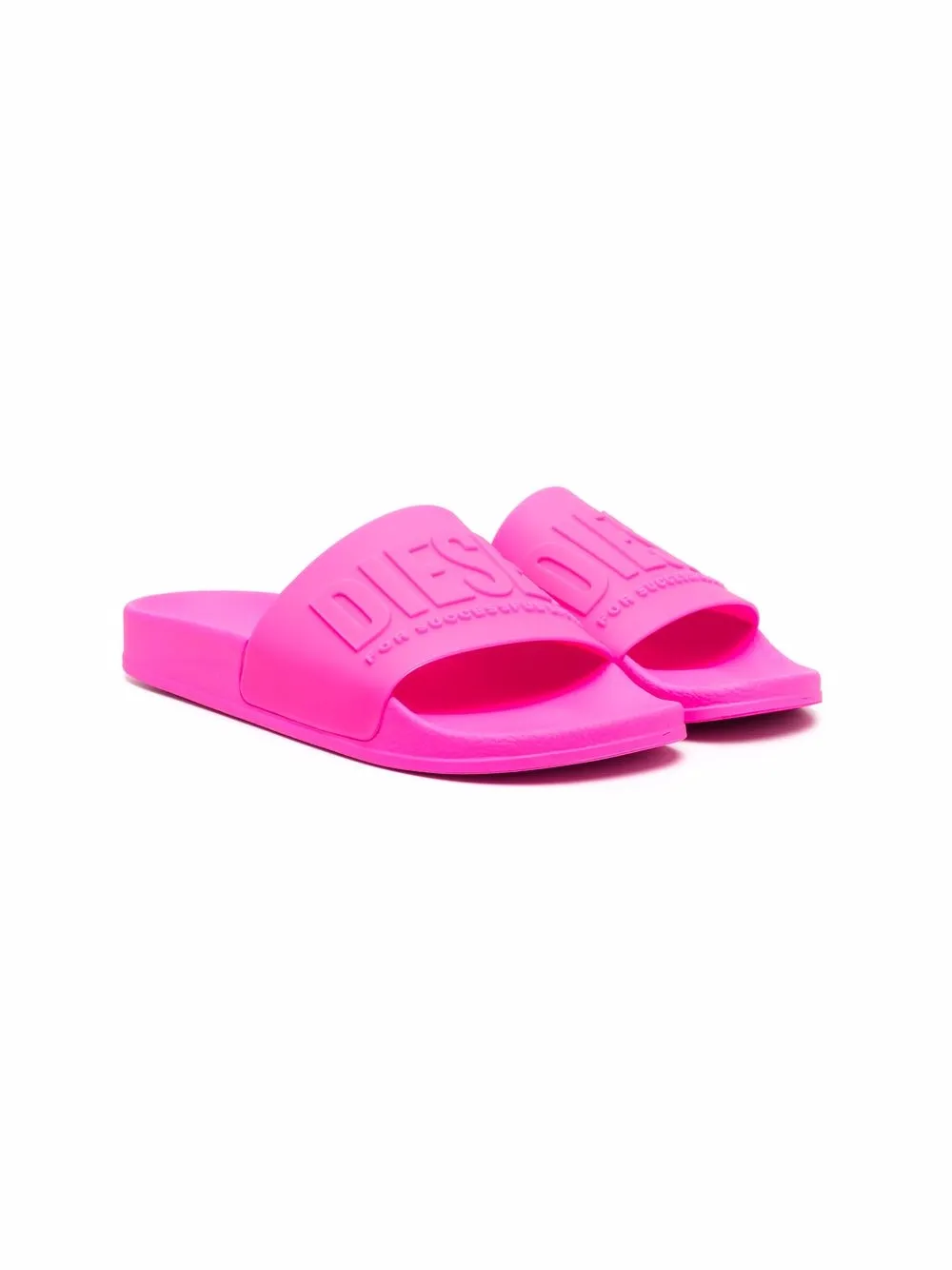 

Diesel Kids sandalias con logo en relieve - Rosado