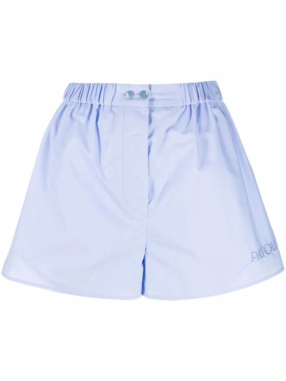 

Patou logo-embroidered cotton shorts - Blue