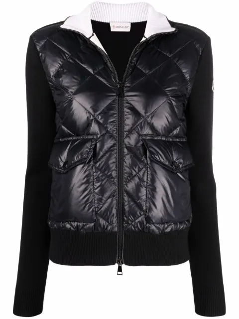 Moncler panelled wool padded jacket