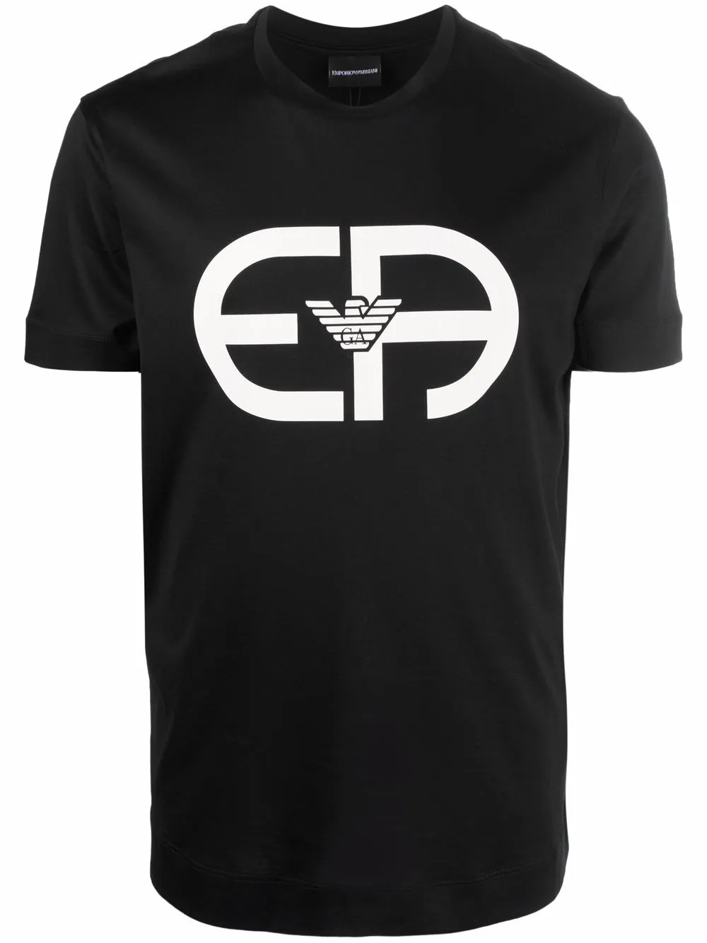 

Emporio Armani playera con logo estampado - Negro