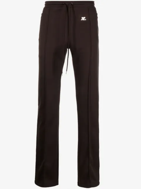 Courrèges slacks med logotypapplikation