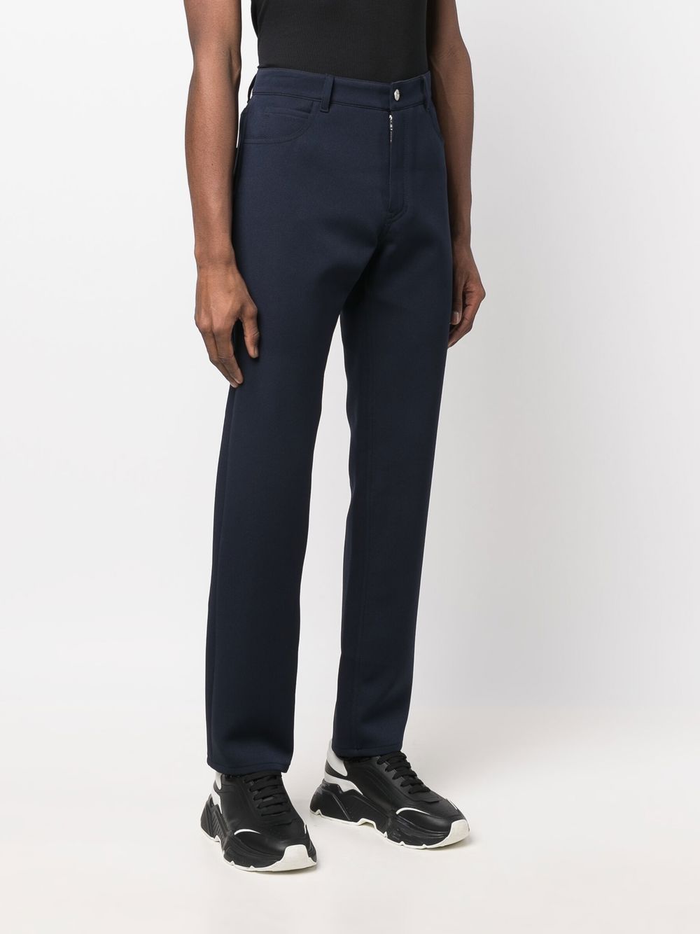 Shop Courrèges Slim-cut Trousers In Blue