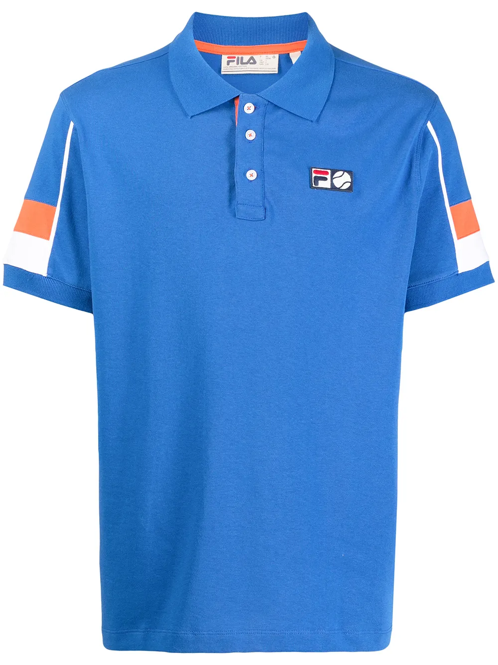 

Fila camisa tipo polo con manga a rayas - Azul