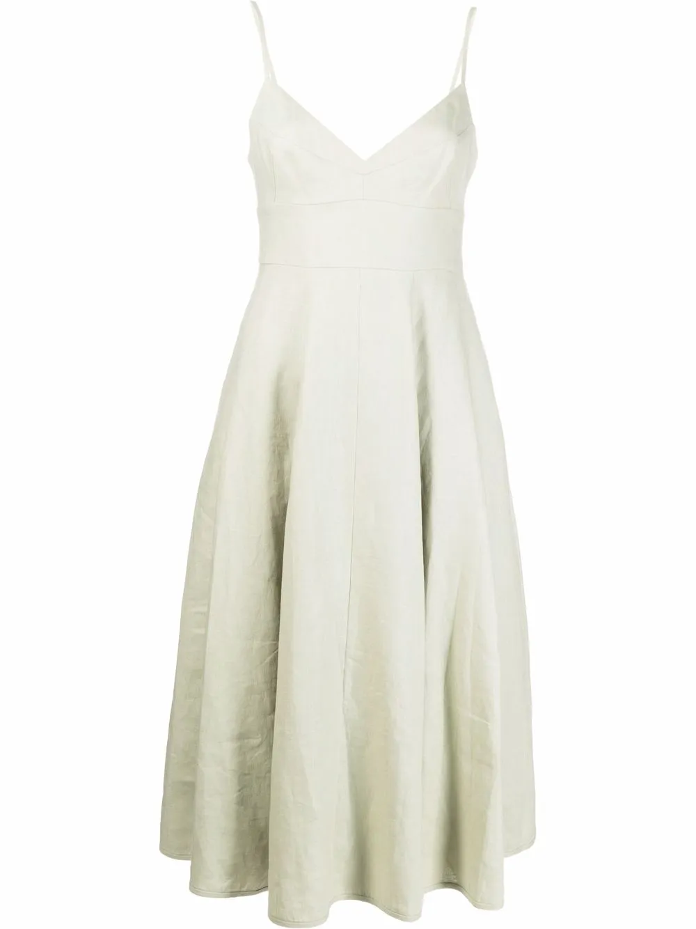 Zimmermann Pleated Midlength Dress In Grün ModeSens