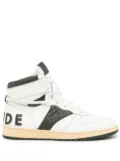 RHUDE logo high-top sneakers - White