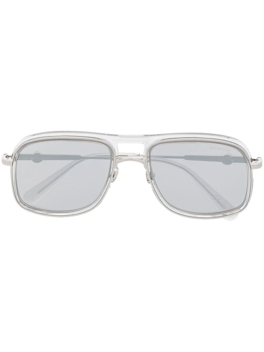 

Moncler Eyewear lentes de sol con armazón grabado cuadrada - Plateado