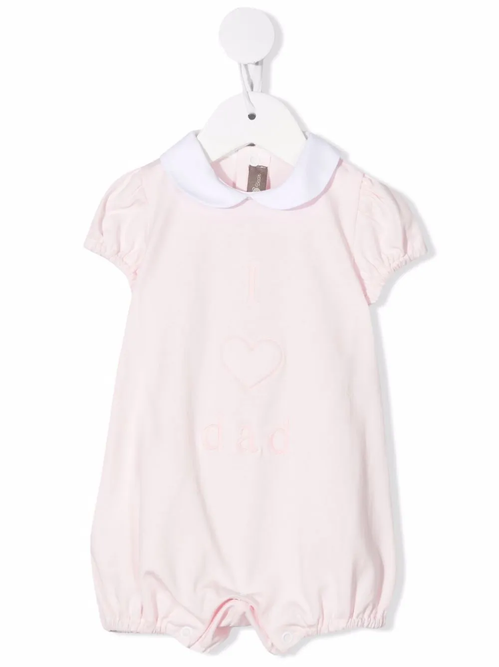 

Little Bear collared short-sleeved romper - Pink