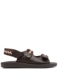 Ancient Greek Sandals Olympos touch-strap leather sandals - Brown