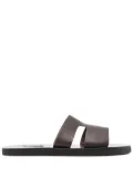 Ancient Greek Sandals Apteros cut-out leather slides - Brown