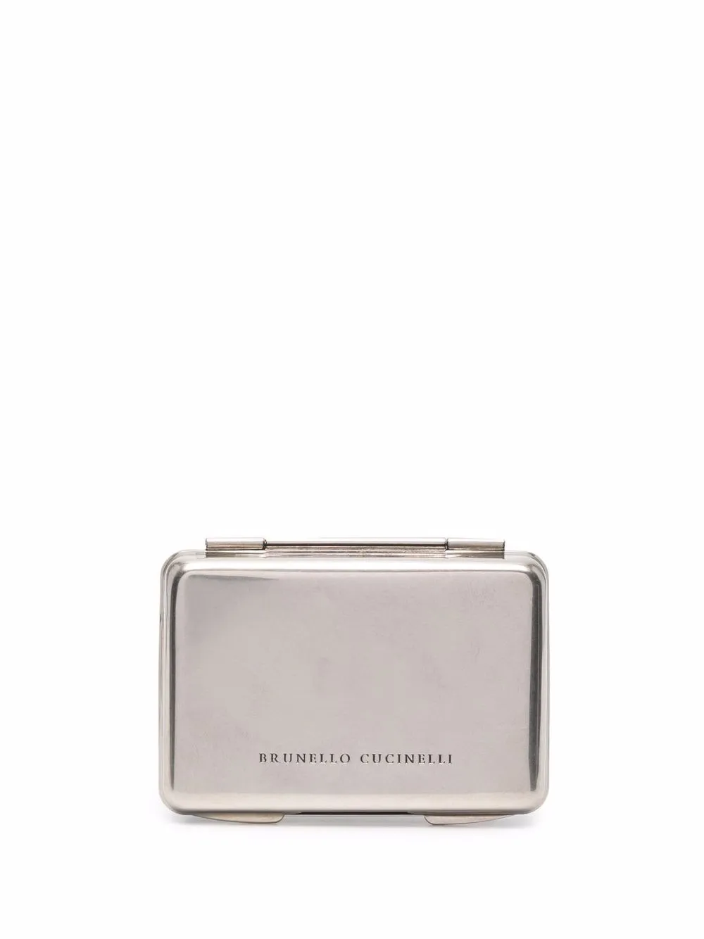 

Brunello Cucinelli engraved-logo card holder - Silver