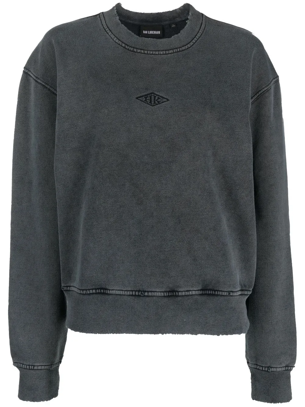 

Han Kjøbenhavn logo-embroidered crew-neck sweatshirt - Grey