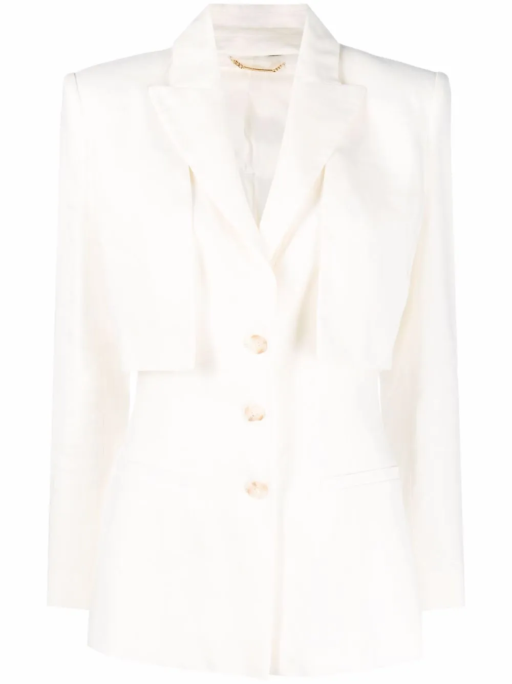 

Alberta Ferretti blazer con panel removible - Neutro