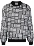 VTMNTS crew neck patterned jumper - Black