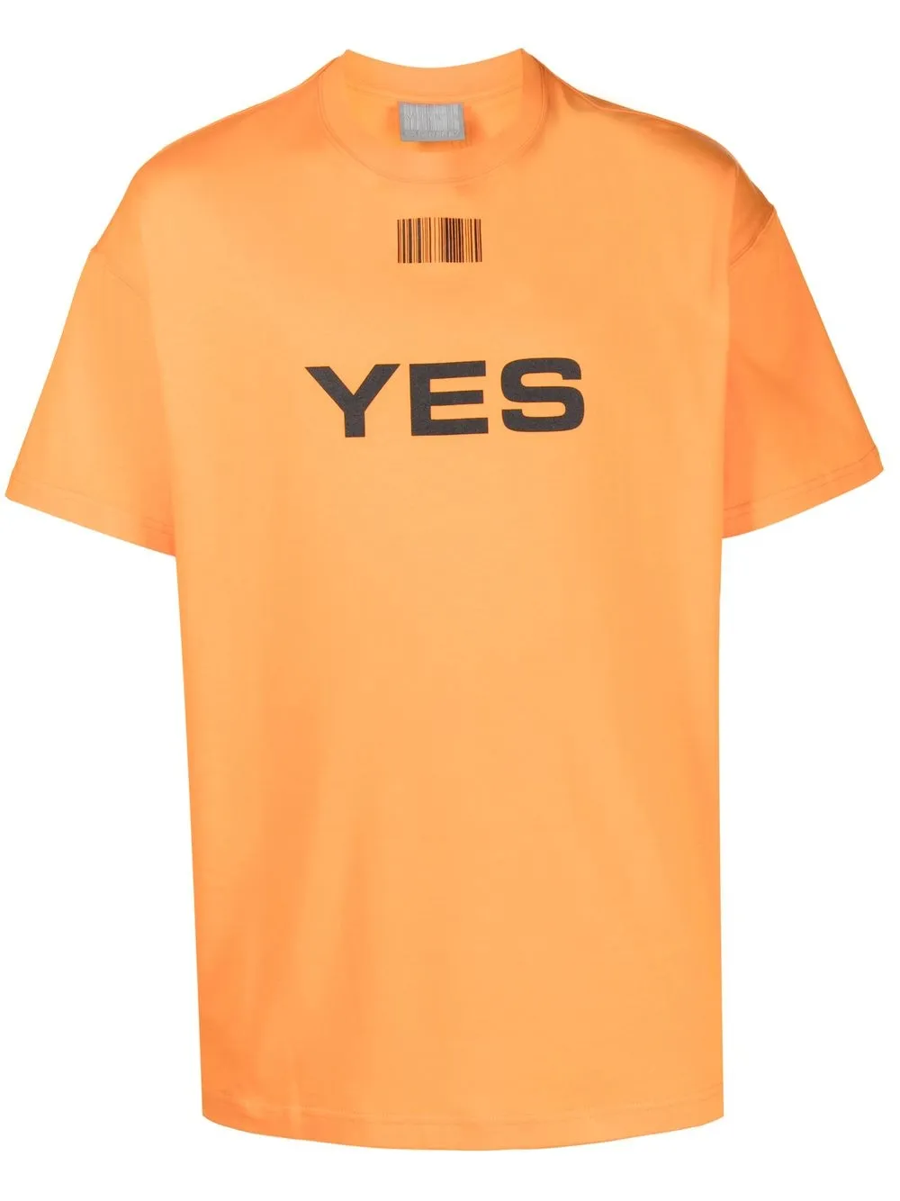 

VTMNTS slogan-print short-sleeved T-shirt - Orange