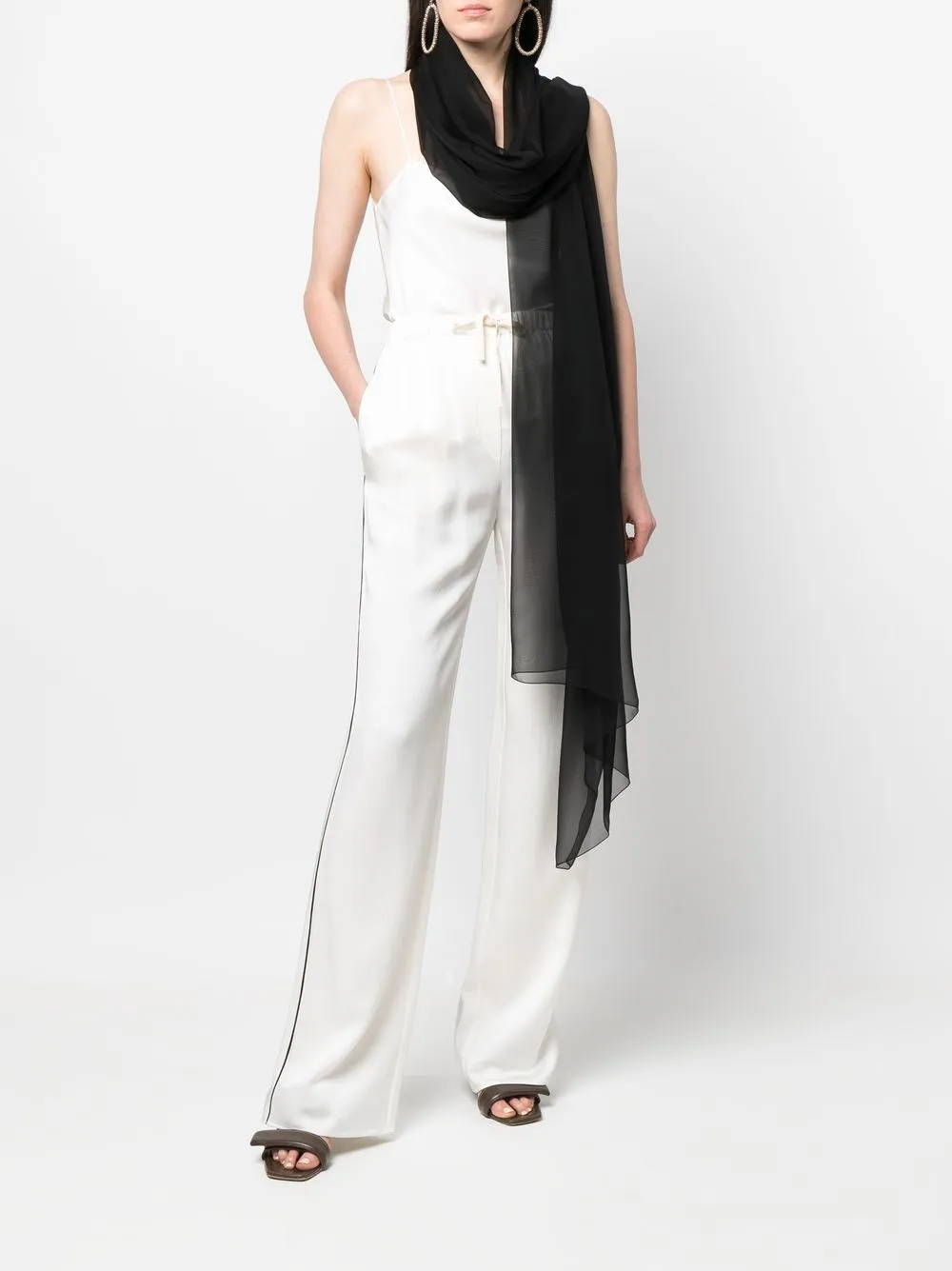 albertaferretti Alberta Ferretti Semi-doorzichtige sjaal - Zwart