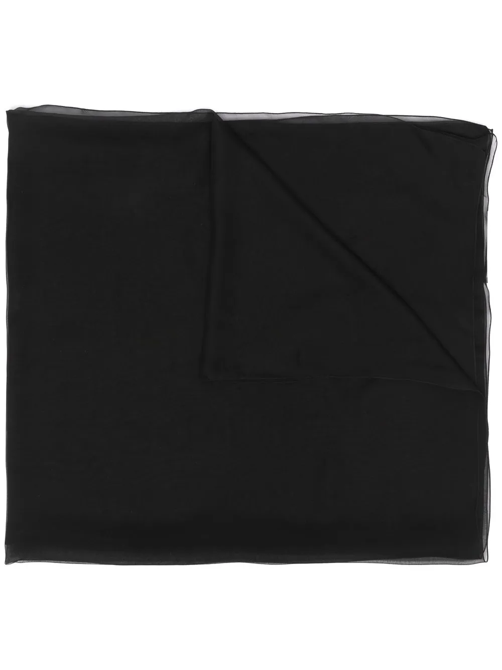 

Alberta Ferretti mascada de seda se mi transparente - Negro