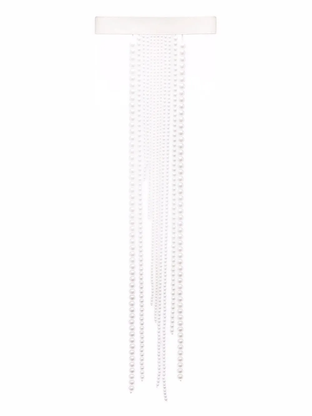 

MM6 Maison Margiela gargantilla con borla y perla - Blanco