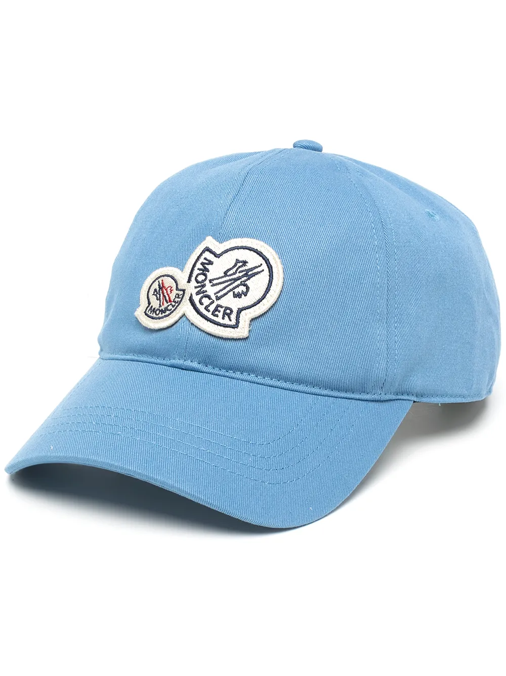 

Moncler double badge baseball cap - Blue