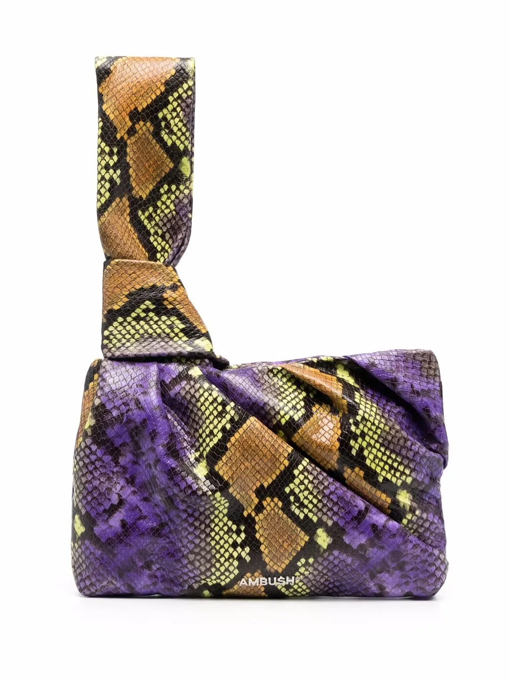 

AMBUSH Nejiri snakeskin-print clutch - Purple