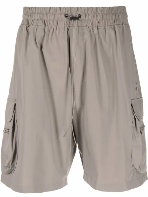 Represent drawstring-waist shorts