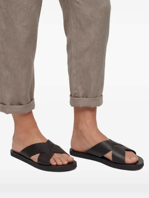 Ancient Greek Sandals Bios cross-strap leather slides