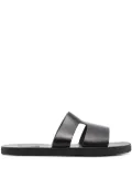 Ancient Greek Sandals Apteros cut-out leather slides - Black