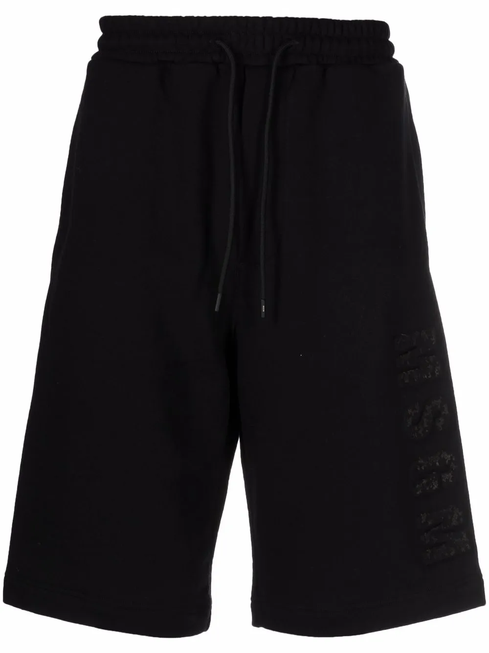 

MSGM embossed-logo track shorts - Black