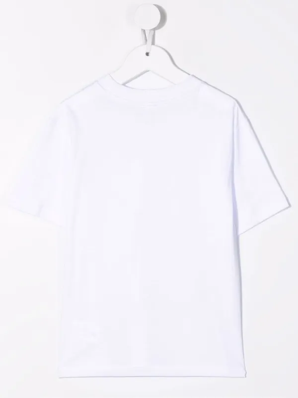 Stella McCartney Kids Rock Out slogan-print T-shirt | White