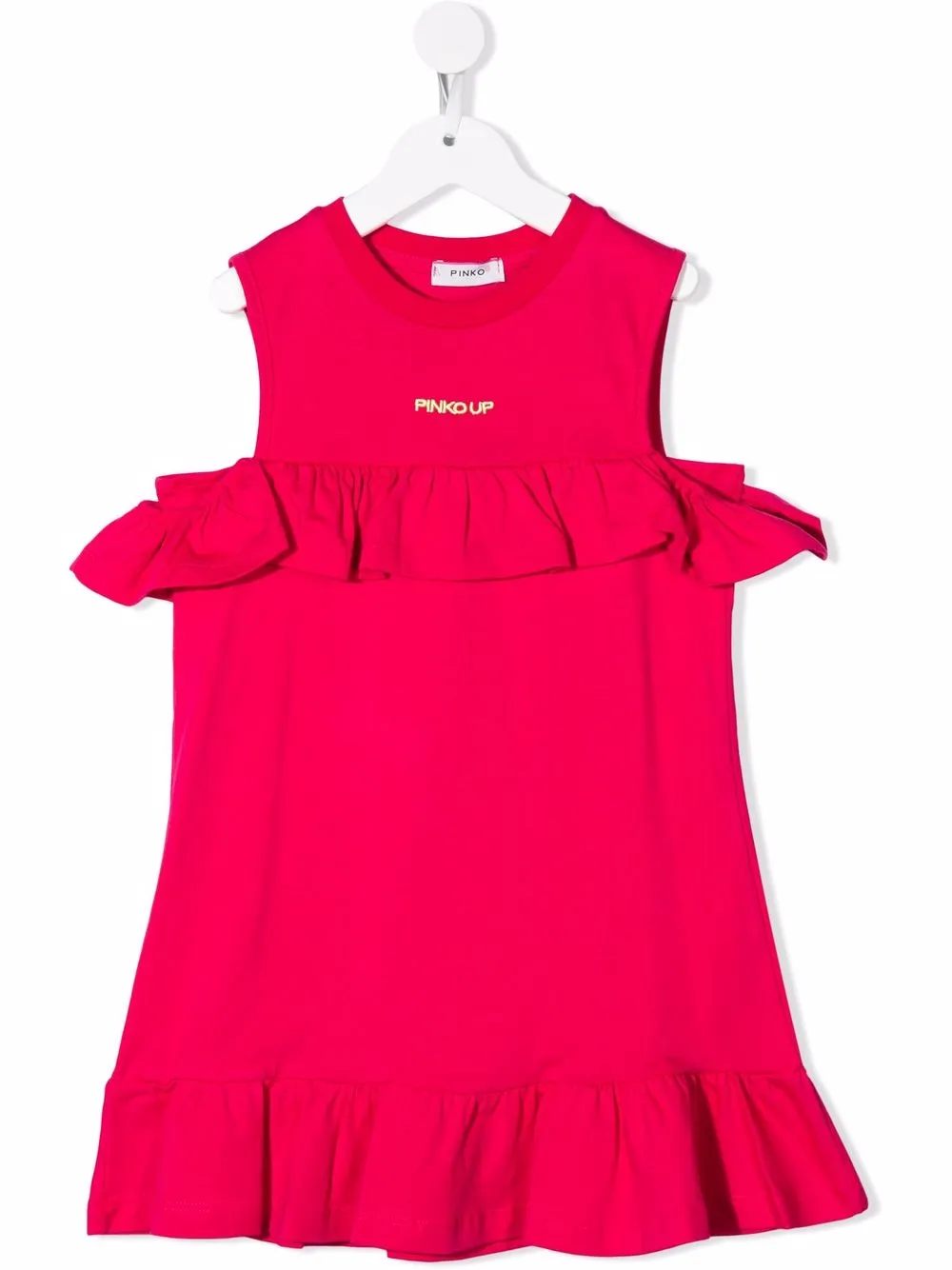 

Pinko Kids vestido con volantes - Rosado