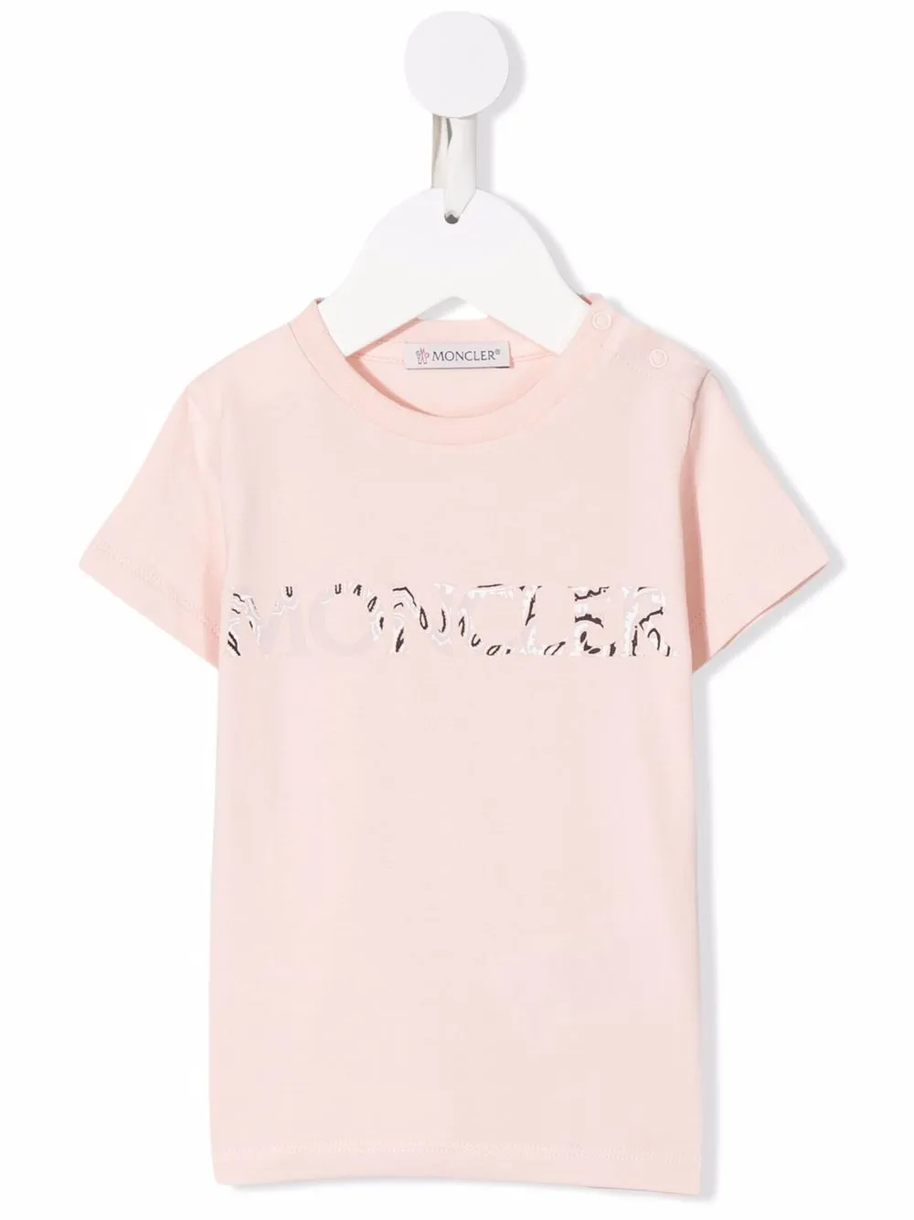 

Moncler Enfant playera con logo estampado - Rosado