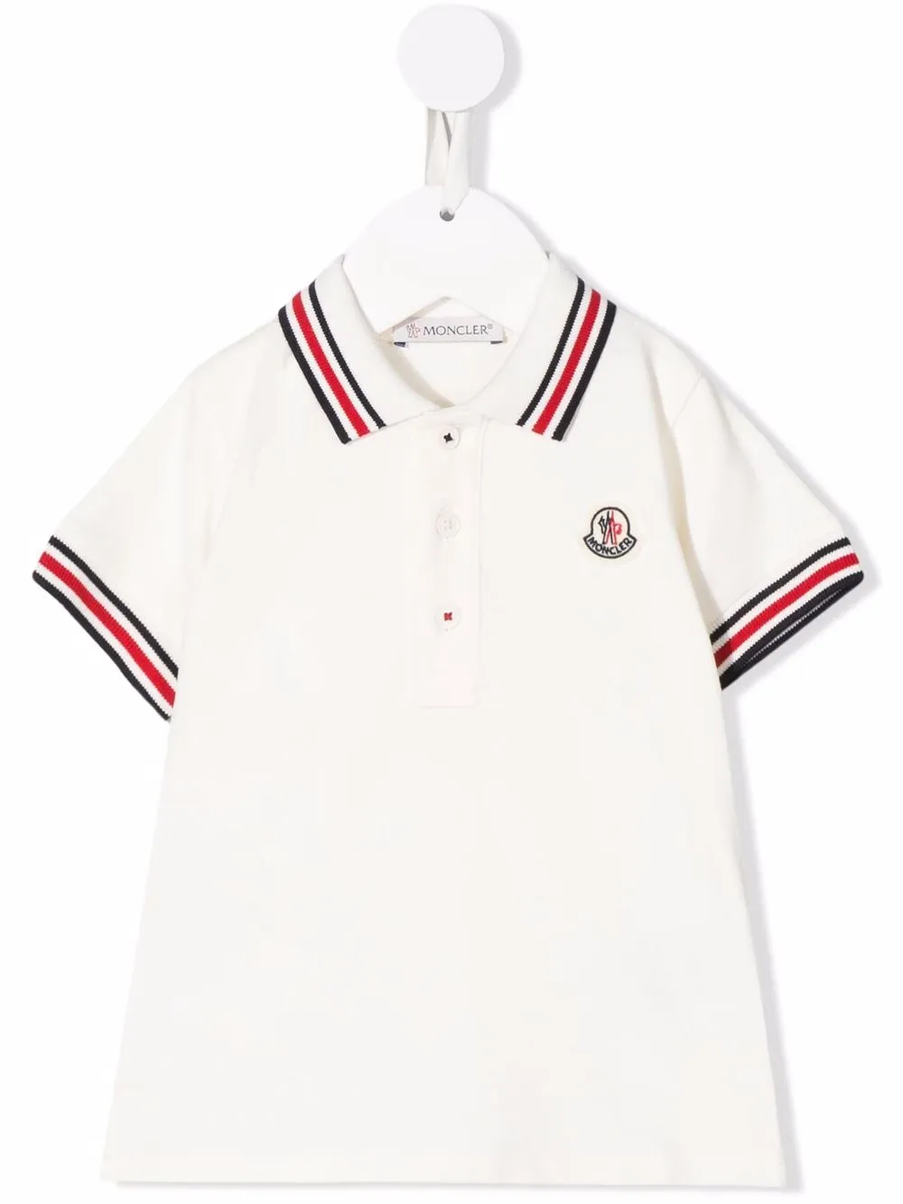 

Moncler Enfant logo-patch polo shirt - Neutrals