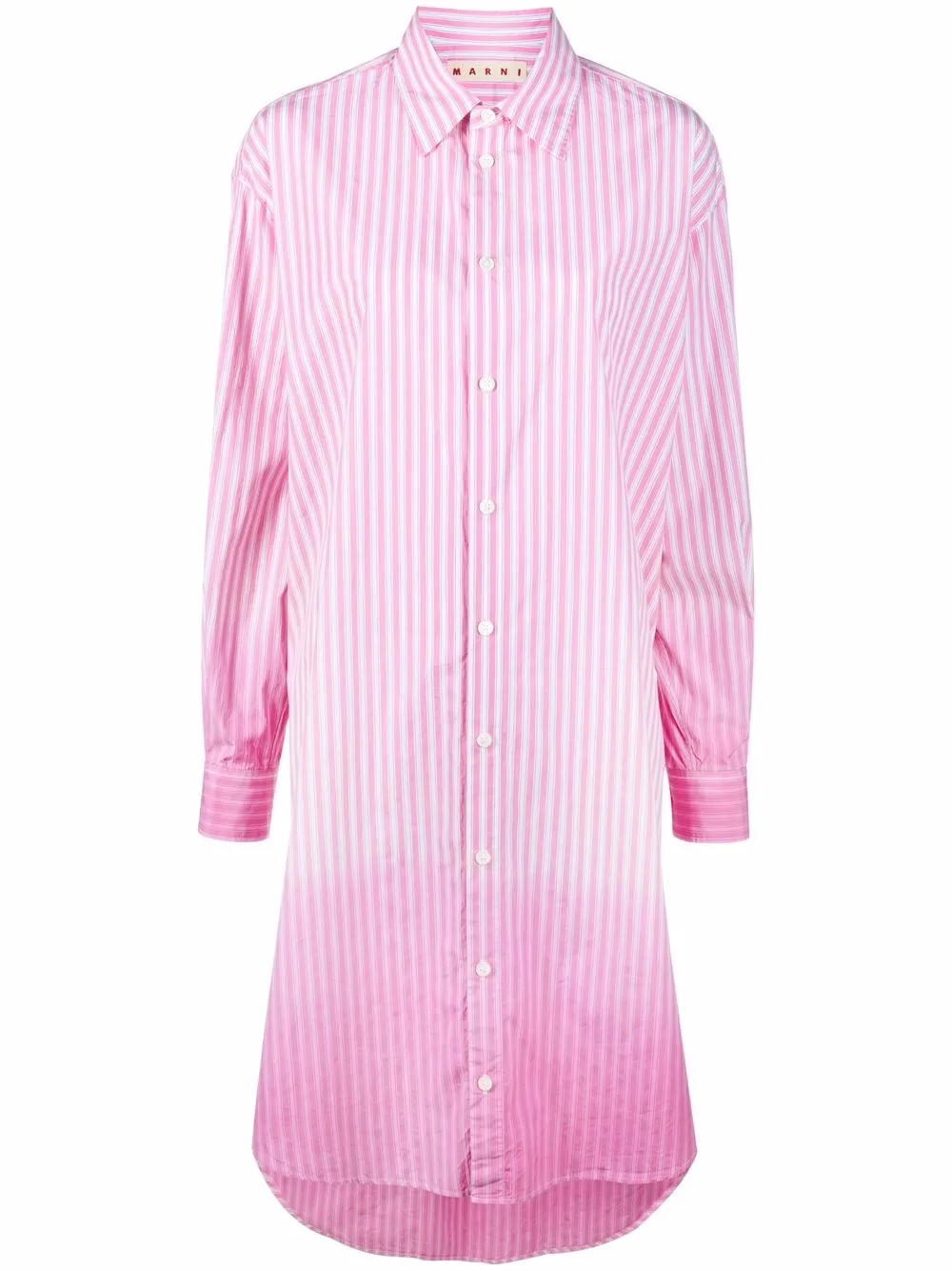 

Marni long-sleeve striped shirtdress - Pink