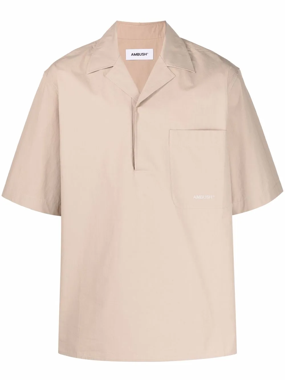 

AMBUSH logo-print poplin shirt - Neutrals