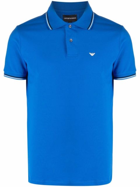 Emporio Armani logo-embroidered polo shirt Men