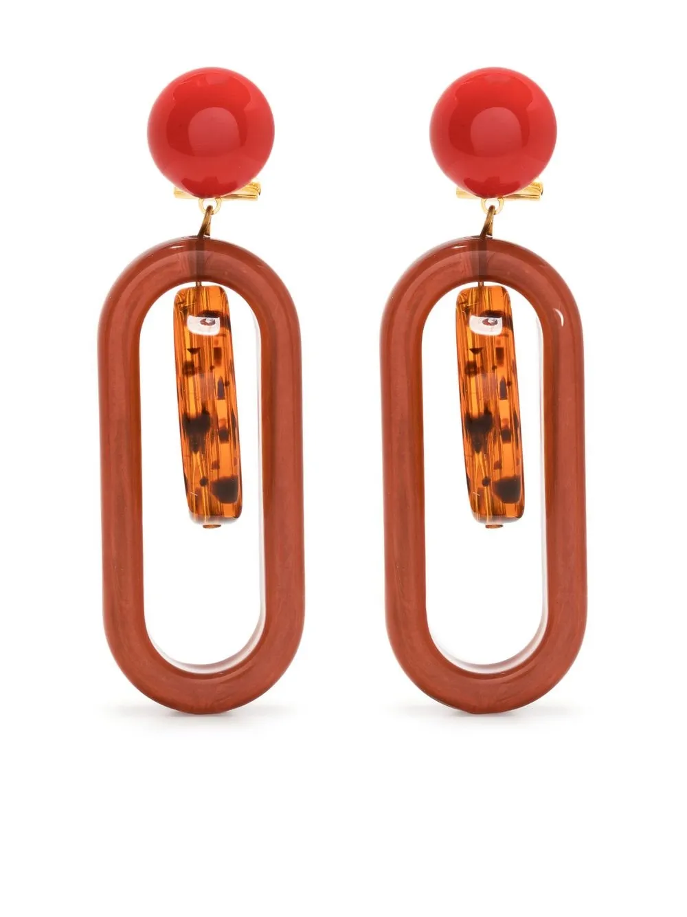 

Rachel Comey aretes con dije Lohr - Marrón