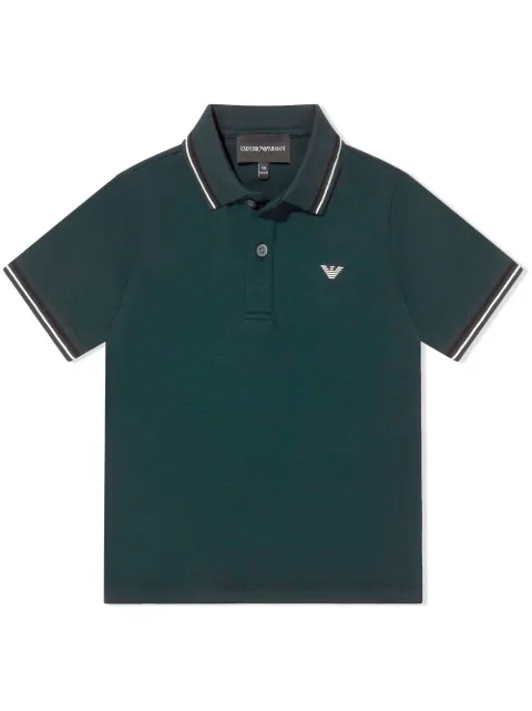 Emporio Armani Kids logo print polo shirt