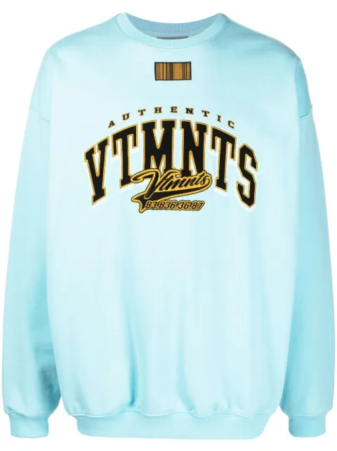 VTMNTS logo-print crew neck sweatshirt