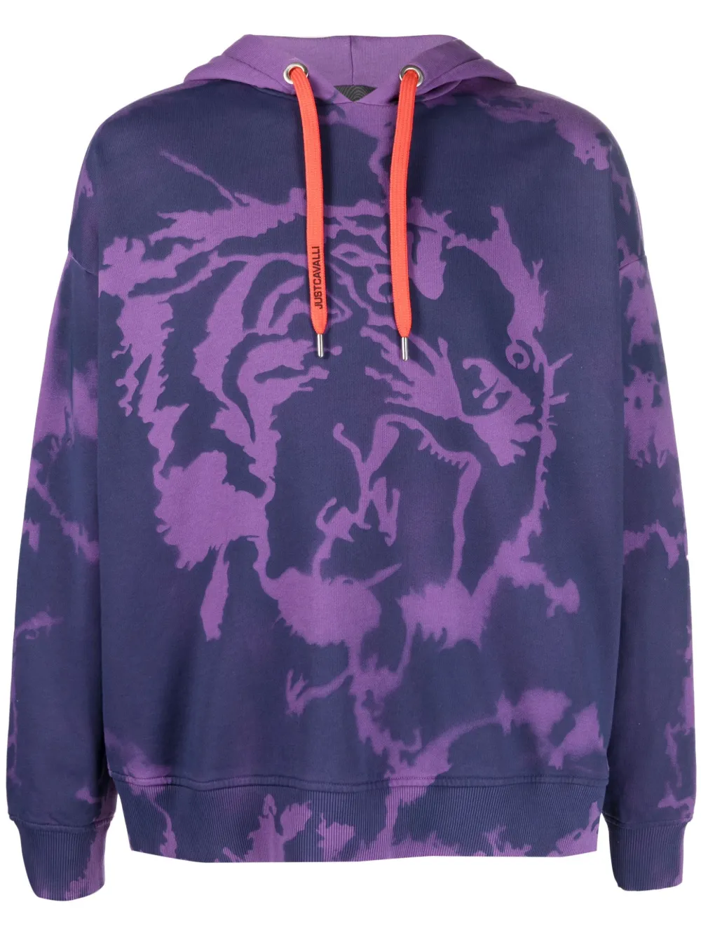 

Just Cavalli hoodie motivo tie-dye - Morado