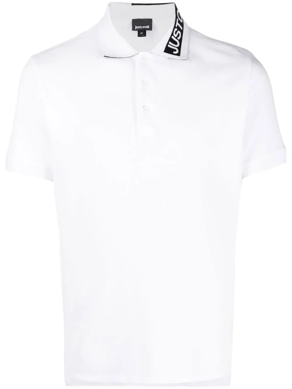 

Just Cavalli playera tipo polo con logo en el cuello - Blanco