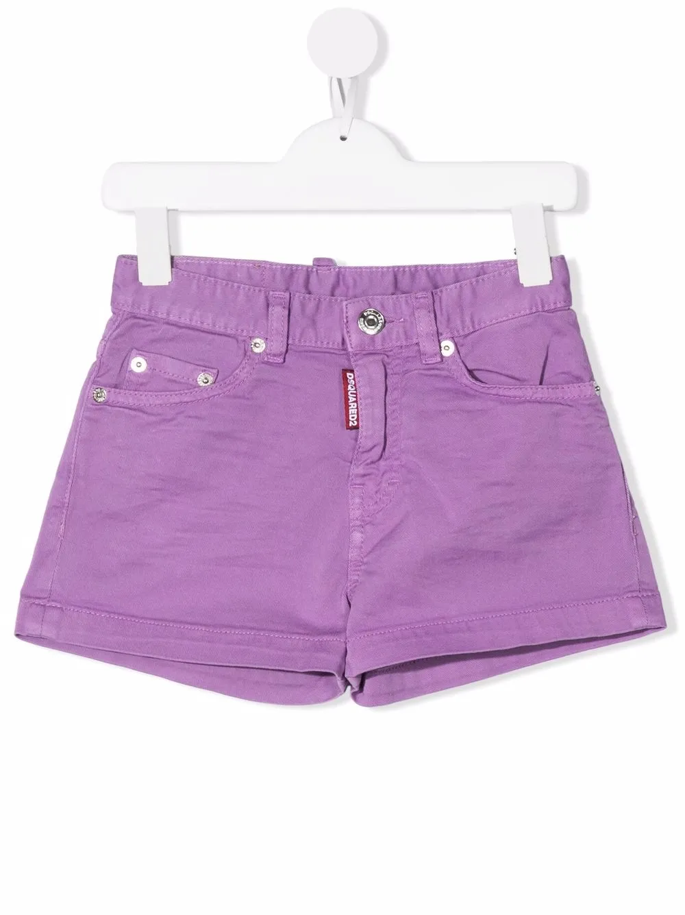 

Dsquared2 Kids shorts de mezclilla con cinco bolsillos - Morado