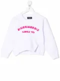 DSQUARED2 KIDS split-hem logo sweatshirt - White