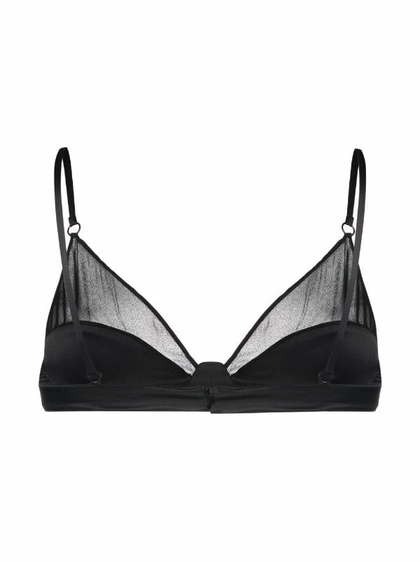Saint Laurent sheer-panelling triangle-cup Bra - Farfetch