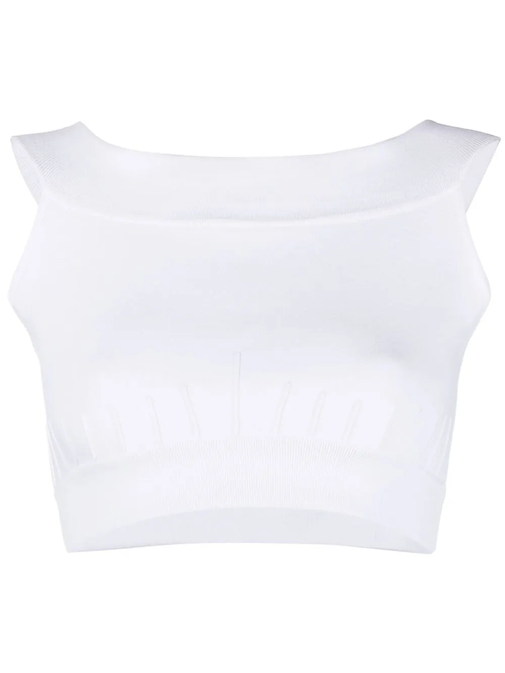 

Alexander McQueen off-shoulder crop top - White