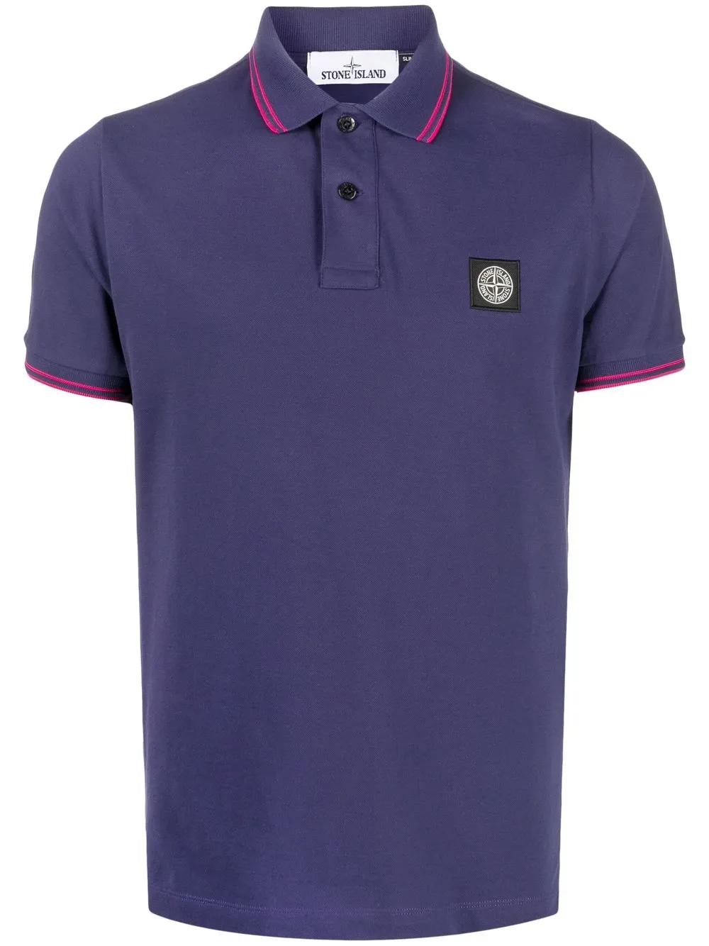 

Stone Island playera tipo polo con parche Compass - Morado