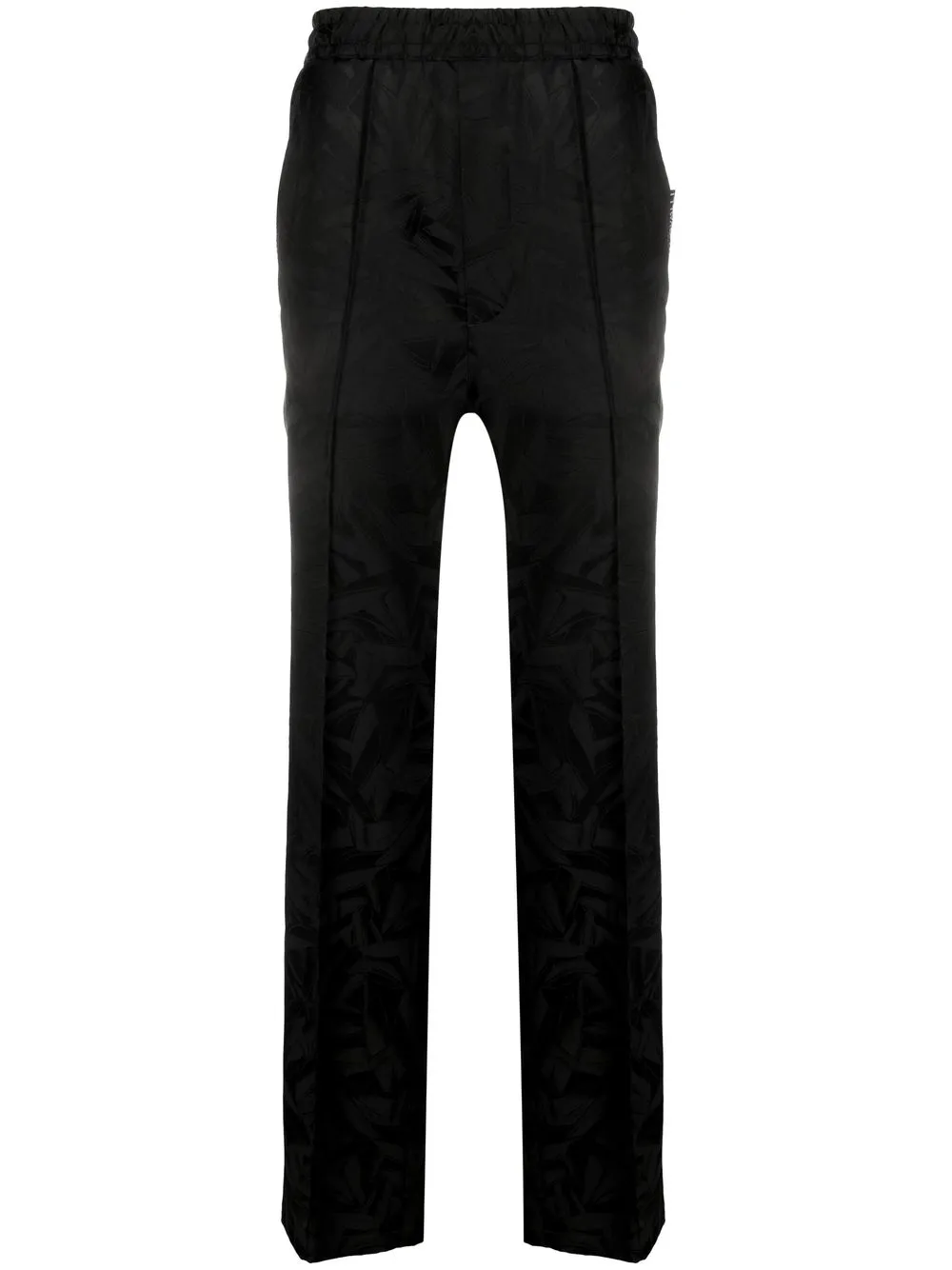 

Just Cavalli pantalones rectos con motivo floral en jacquard - Negro