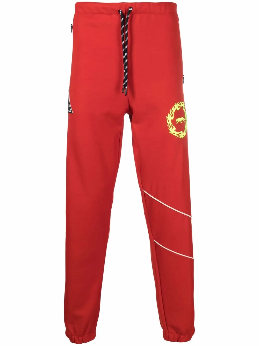 logo patch track pants