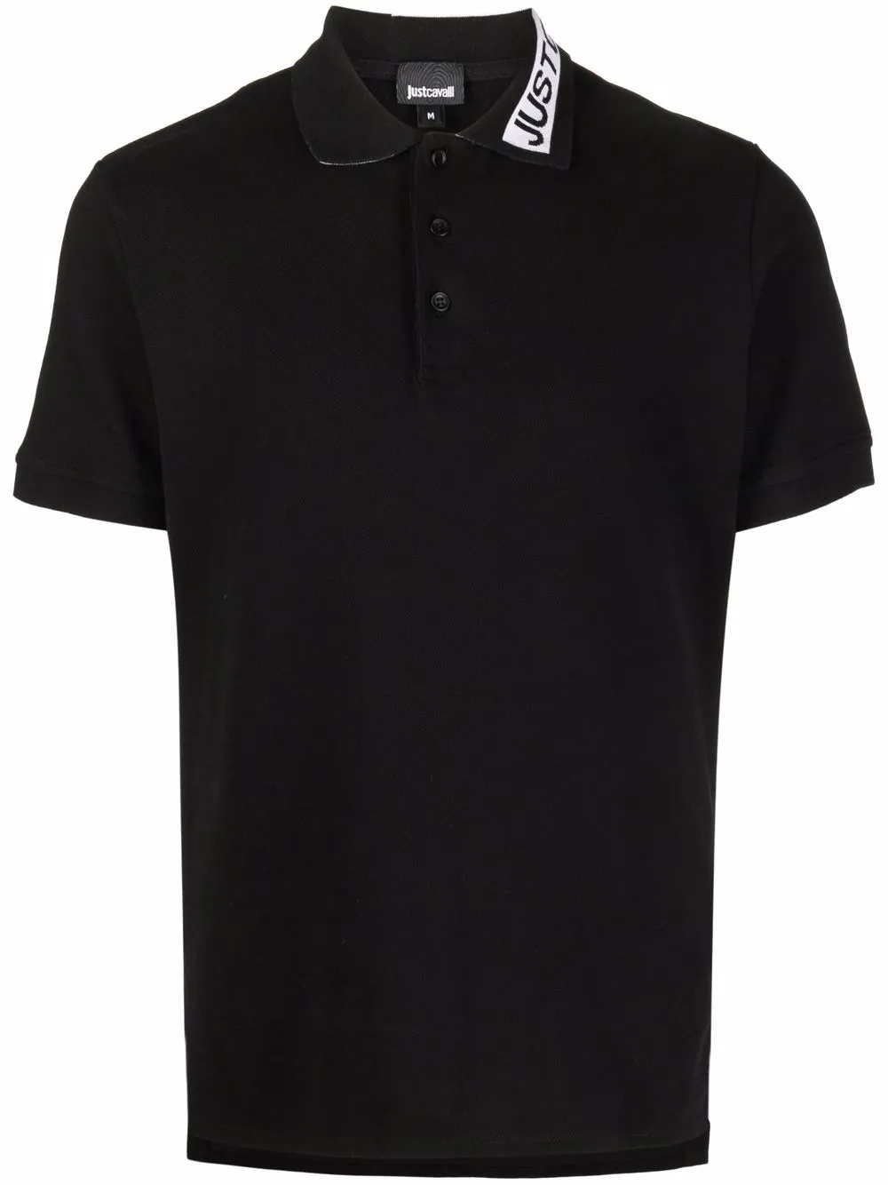 

Just Cavalli playera tipo polo con logo en el cuello - Negro