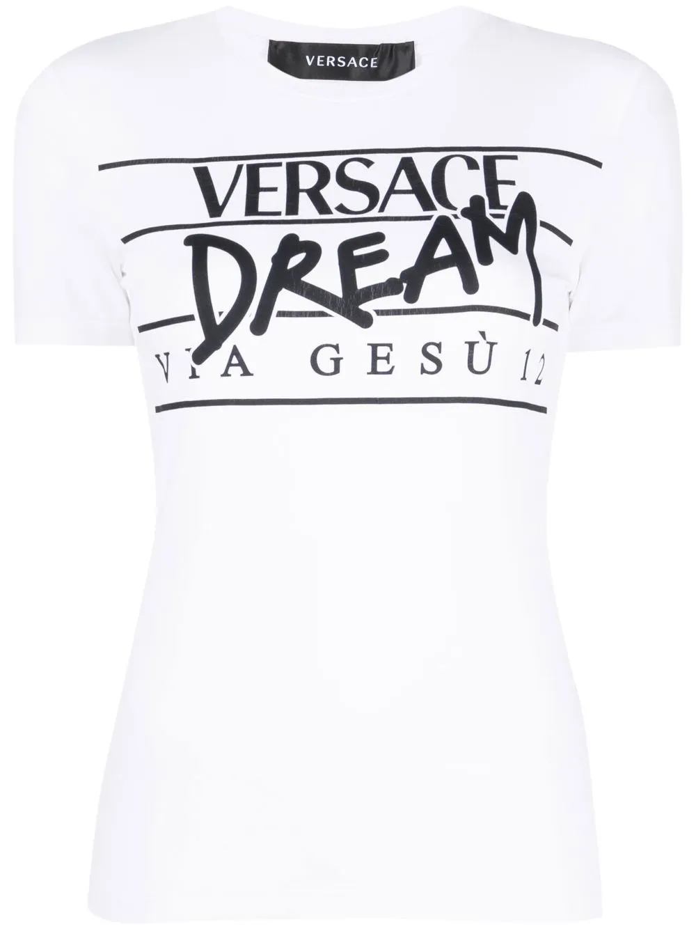 

Versace slogan-print round-neck T-shirt - White