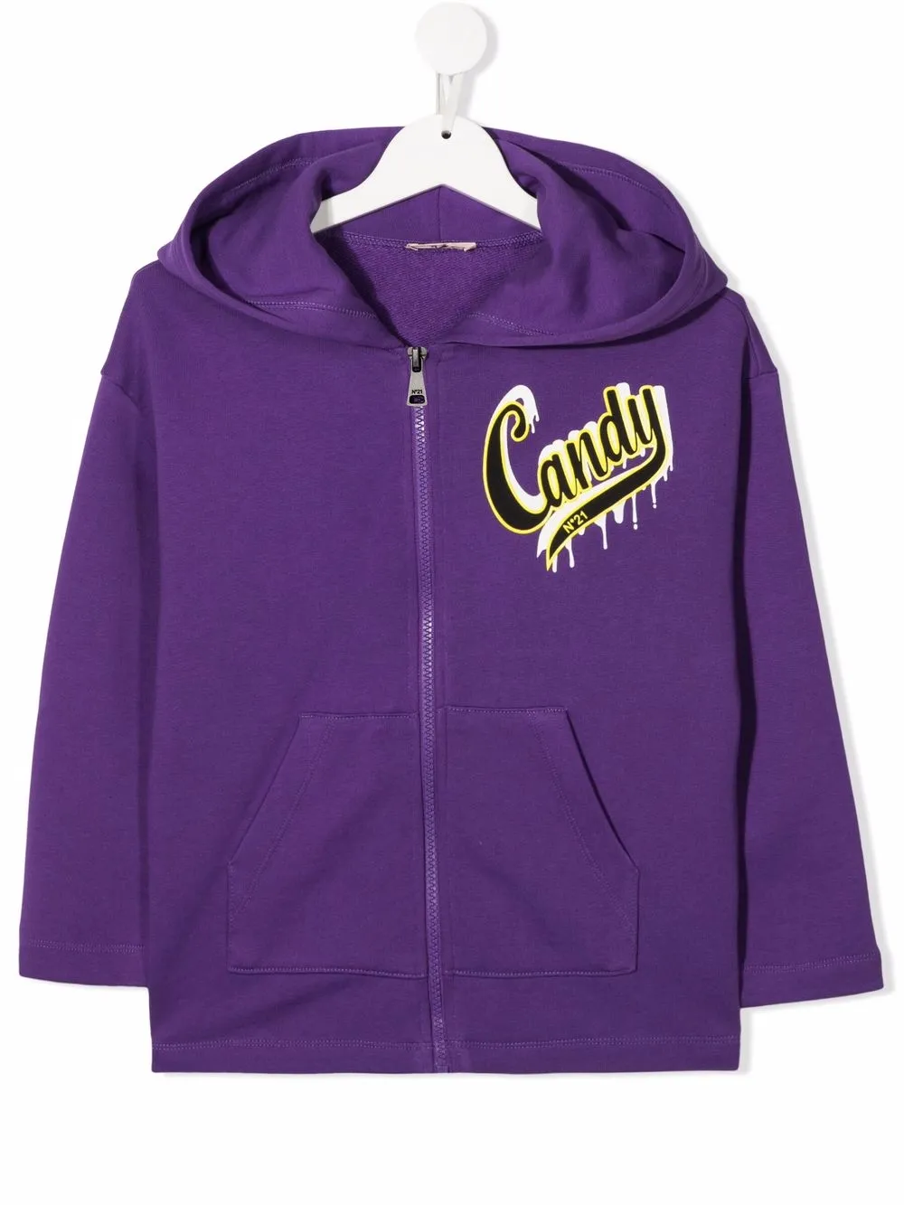 

Nº21 Kids hoodie Candy con eslogan - Morado