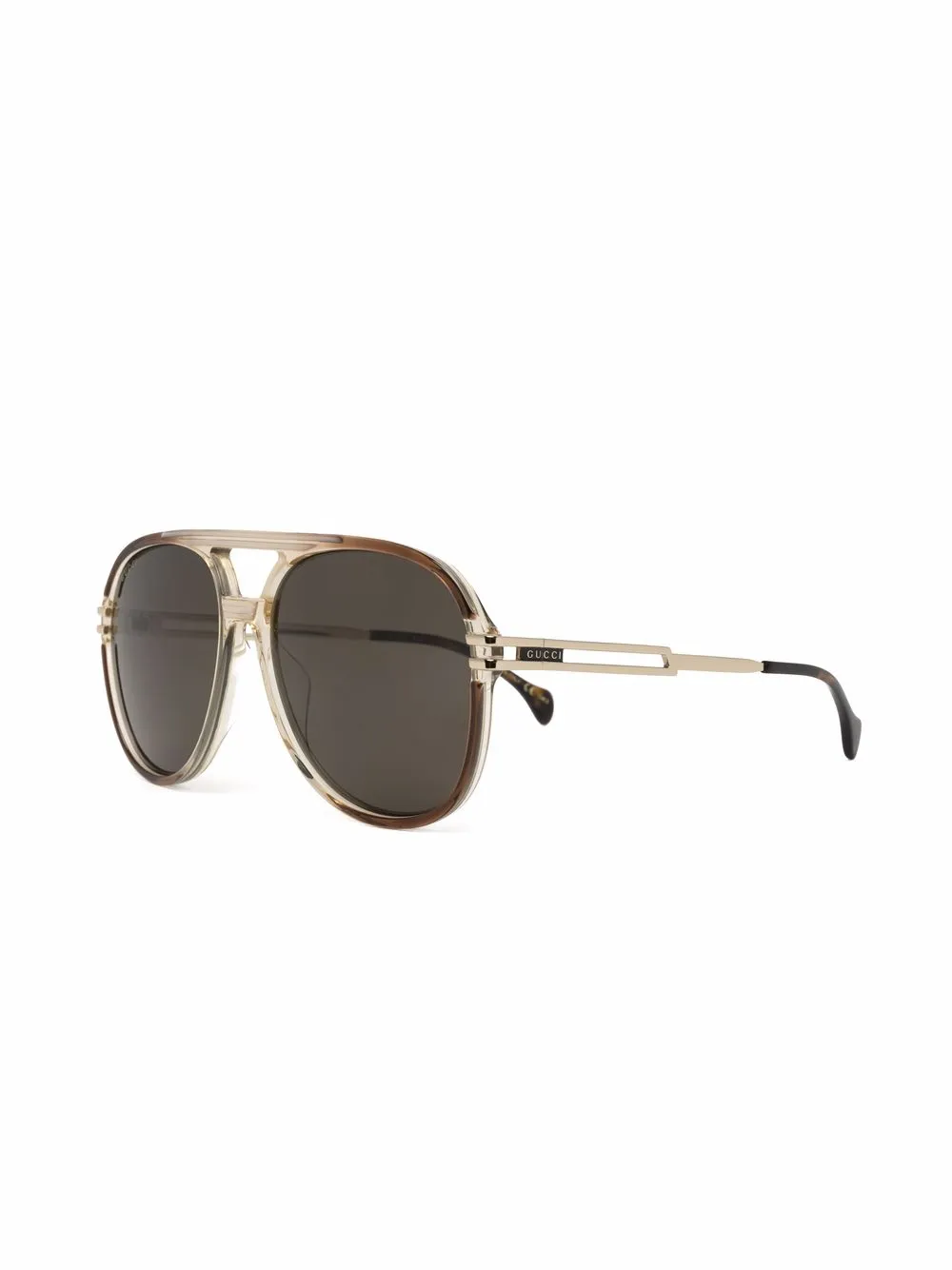 Gucci Eyewear Zonnebril met piloten montuur Beige